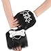 Arm Cuffs For Women Fashion Plush Cuff Sleeves Decorative Wrist Sleeve For Teens Girl Role Play Cuff Warmer Cuffs For Party, Black, One Size