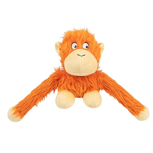 Best Pet Supplies Interactive Squeaky Dog Chew Toy, Ideal Dog Toys for Chewers, Small, Medium & Large Dogs, and Fetch Lovers - O-Hug-Atan (Orange), Large by Best Pet Supplies - Used condition - US$9.82
