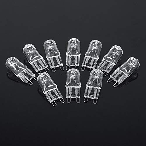 ANGGREK 10Pcs G9 Base 10Pcs G9 Base Halogen Light Bulb 120V 40W Lighting Replacement Home Warm White Bright