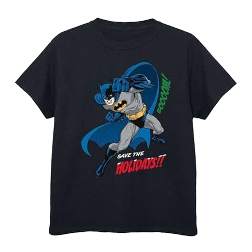 Image of DC Comics Boys Batman Save The Holidays T-Shirt Black 9-11 Years