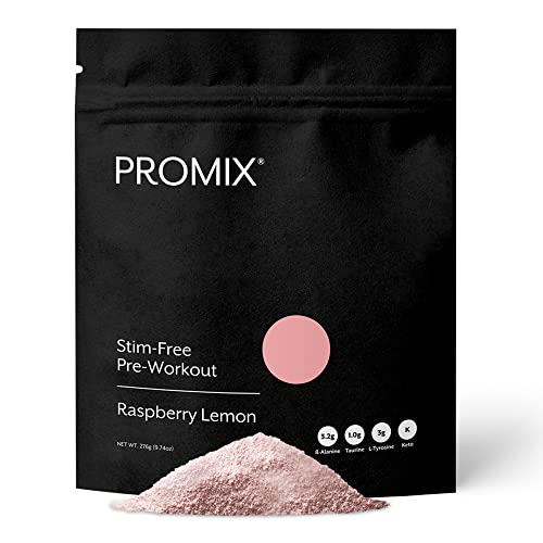 ProMix Nutrition Stim-Free Pre-Workout Powder Raspberry Lemon - 274g - Maximize Focus Energy & Performance - Vitamin B12 Taurine Beta-Alanine & L-Tyrosine - 30 Servings (Pack of 1)