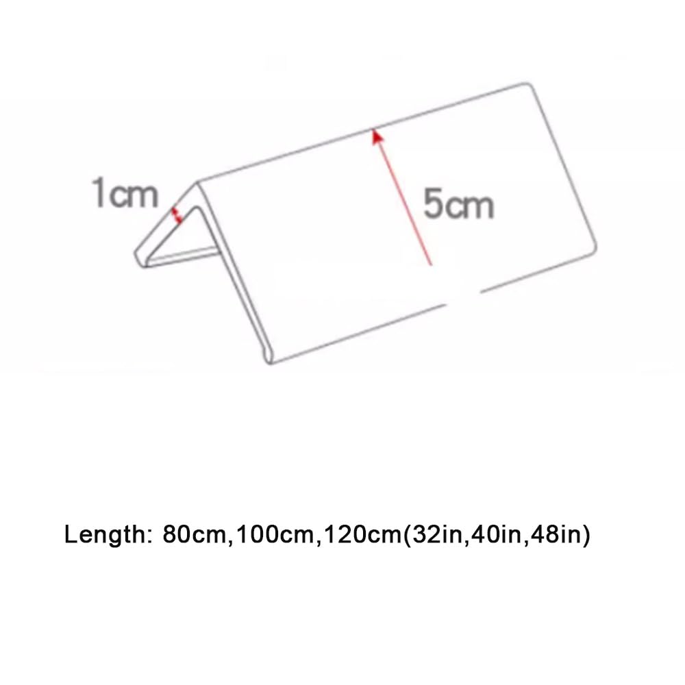 Perfil Protector De Esquinas De Aleación De Madera, 80/100/120cm, Perfil Ángulo, Perfil Borde De Escalera, Protección De Cantos para Paredes Casa Cocina Oficina(Oak,120cm/48'')