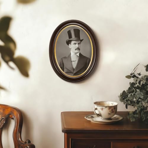 eletecpro 5x7 Oval Picture Frame with Real Glass Cover, Brown, 2-Pack by eletecpro - Used condition - Image 7
