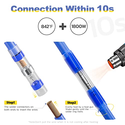 Haisstronica HX1004-EU 120Pcs Solder Seal Wire Connectors,Marine Grade Heat Shrink Wire Connectors-Heat Shrink Butt Connectors-Butt Splice Wire Connectors thumb #1