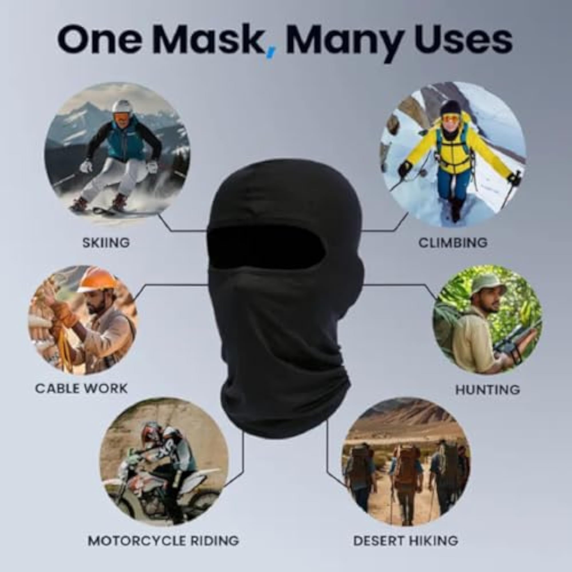 Breathable Quick-Dry Balaclava with UV Protection Arm Sleeves