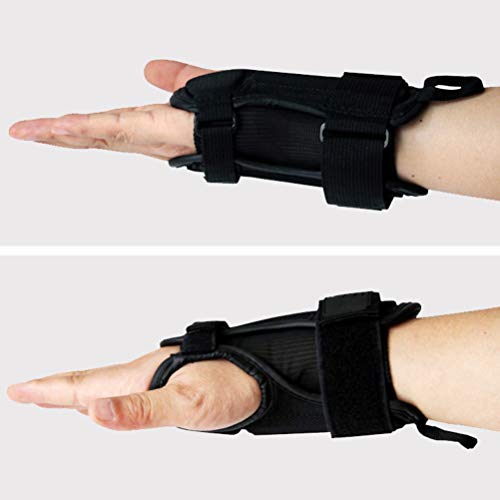 Muñequeras protectoras ajustables de color negro para deportes de impacto un par 5