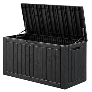 KAMABOKO Outdoor Storage Box, 150 Gallon Deck Box Outdoor Waterproof