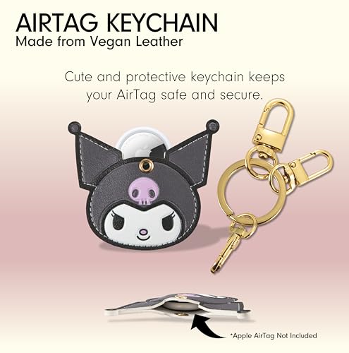 Image of Sonix x Sanrio Character Keychain Case Compatible with Apple AirTag | Protective AirTag Cover Keychain | Kuromi