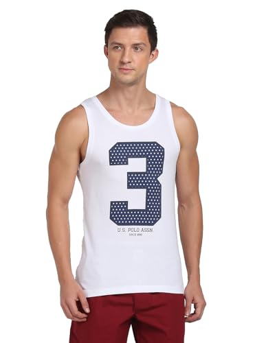 U.S. Polo Assn. Men Cotton Regular Fit Brand Print 1617 Vest - Pa...