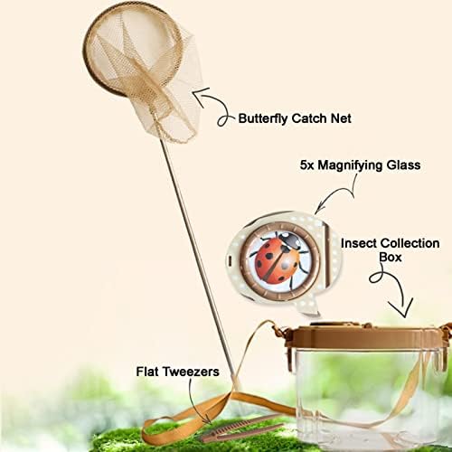 Outdoor Explorer Kit,Indoor Outdoor Catching Kit | Kids Science Nature Exploration Tools Magnifying Loupe for Observation Kagrote 6 41FpMNDjjDL. AC