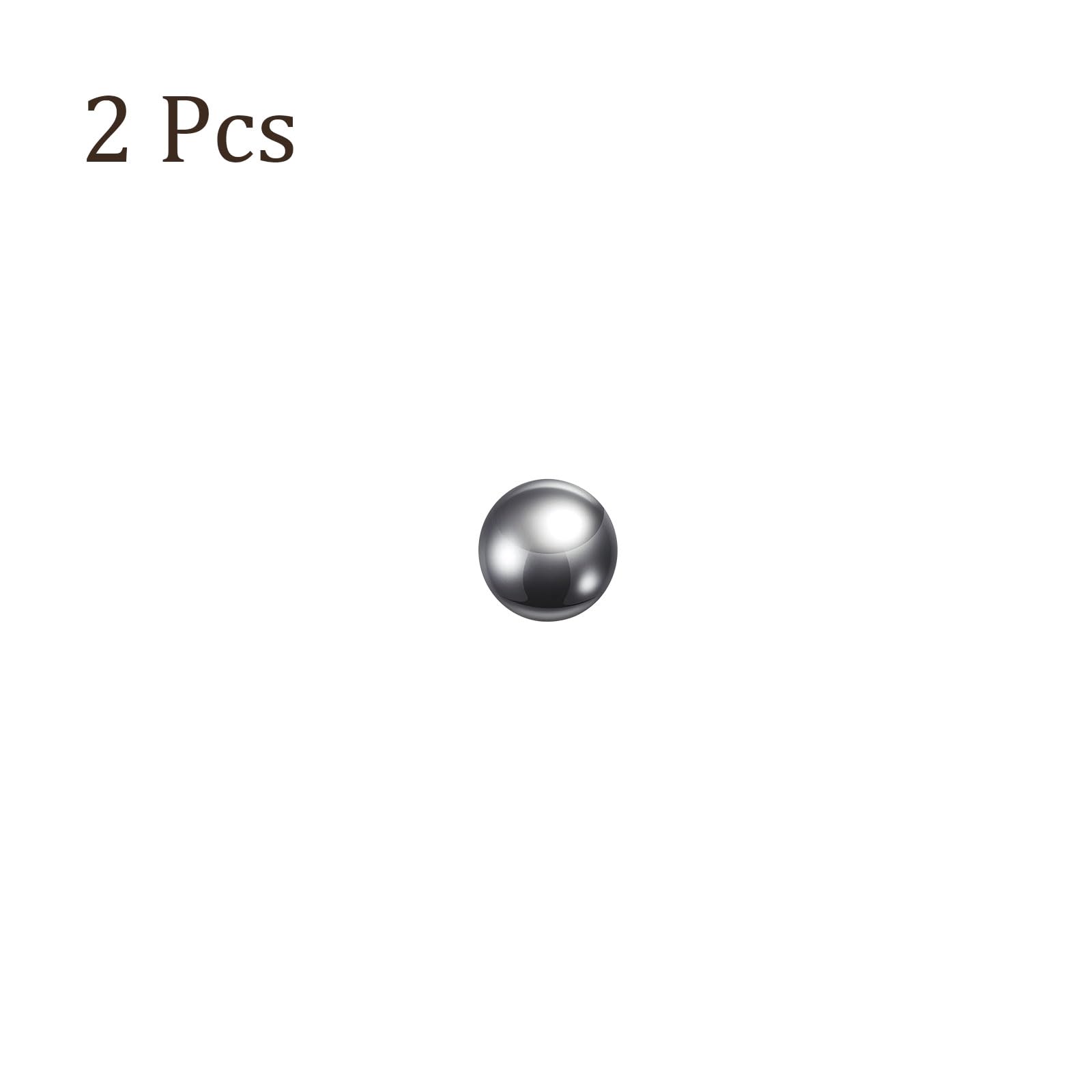 2pcs Billes de Précision - [3/8 Inch] Acier Tungstène pour Utilisation dans les Roulements et les Vannes, Solide