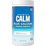 Natural Vitality Calm, Magnesium Citrate & Calcium Supplement, Drink Mix Powder Supports a Healthy Response to Stress, Gluten Free, Vegan, & Non-GMO, Original, 16 oz