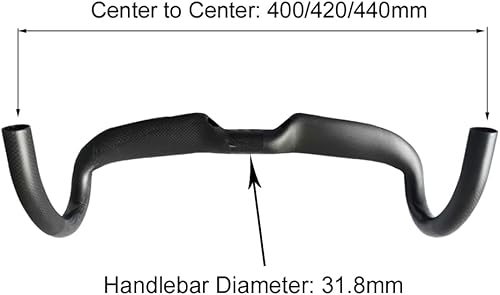 Miniatura 2 de Manillar de fibra de carbono para manillar de bicicleta de carretera, manubrio de carbono, bicicleta de carretera, manillar de carretera RXL SL,