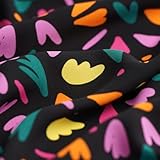 ausgefallene stoffe für vorhänge Stoff in Meterware (1m = 100 cm). 1 Einheit = 100x145 cm, 3 Einheiten = 300x145 cm. Wählen Sie die Menge, die Sie von diesem Herzen schwarz Stoff benötigen !