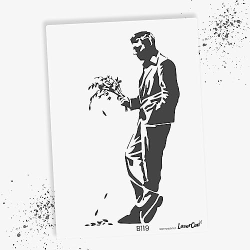 Toile Banksy 'Waiting In Vain' - Art Graffiti Moderne, Personnalisable, Livraison Rapide