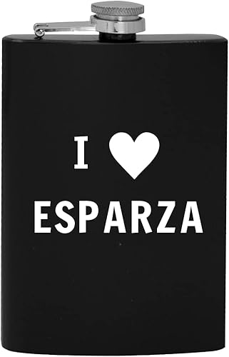 I Heart Love Esparza - 8oz Hip Drinking Alcohol Flask