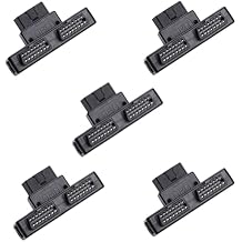 OBDII Splitter with Rotatable Male Port, bbfly-B33 1 Male Splitter to 2 Female J1962 Adapter 5 Pack