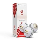 Genérico Zap Tournament Pelota de Críquet de Cuero, Blanco, Núcleo Acolchado 4 Capas, Tecnología ENDURAPITCH, Cosido a Mano, para Partidos mas de 30 Overs (3)