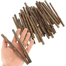 100 PCS 6 Inch Wood Log Sticks for Crafts 0.3-0.5 Inch in Diameter Natural Mini Twigs Sticks Wood Craft Sticks for DIY School Projects Card Making Photo Props Home Decorations