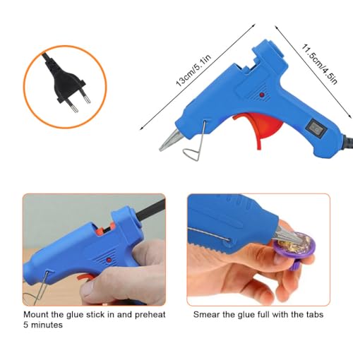 Image of STHIRA Car Dent Repair Tool Kit, Includes Manual Alloy Spring Loaded Dent Pulling Tool, Suction Cup Dent Puller, Hot Glue Gun, 18Pcs Dent Repair Pads, Scraping Tool