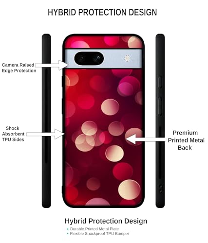 Image of 3D Circles Design Premium 2D Printed Metal Back Case Cover for Google Pixel 7A 5G
