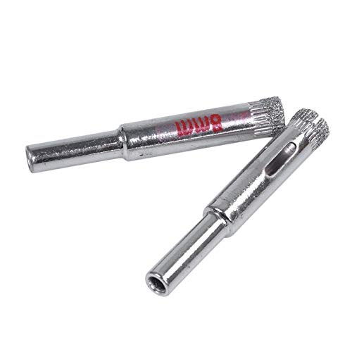 Brocas de núcleo de diamante 8 mm, 20 piezas, para porcelana y vidrio miniatura 2
