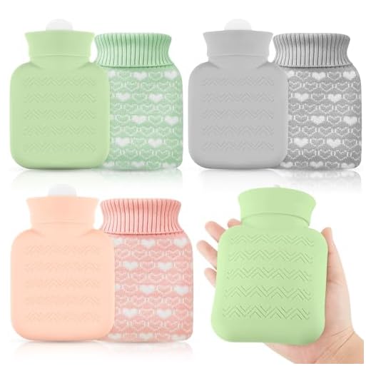 3 Pcs Mini Hot Water Bottle Silicone Hot Water Bottle with Cover Microwave Baby Water Bottles Small Hot Water Bag for Kids Travel Pain Relief Holiday Gifts