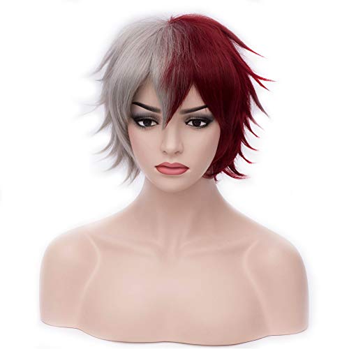 BERON Men’s Fashion Anime wig for Halloween Cosplay Wig Dress Up Synthetic Wigs