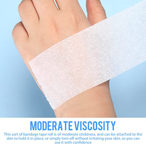 6 Sets Non Woven Fabric Tape With Dispenser 2 Inches 10 Yards First Aid Tape Waterproof Sensitive Skin Tape White Adhesive Bandage Tape #TOP6
