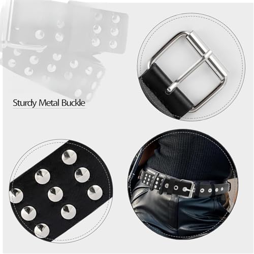 Genuine Leather Punk Leather Waist Belt for Women Vintage Accessories for Hippie Skateboarding Enthusiasts2