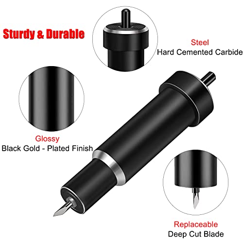 Cjrslrb Explore Black Deep Cut Housing With 5Pcs Replacement Deep Cut Blade For Cricut Explore Air 3/Air 2/Air/One/ Cricut Maker/Maker 3 Cutting Machines (Black) #TOP2