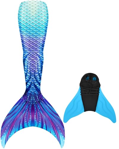 NAITOKE Mermaid Tails for Swimming for Adults with Monofin