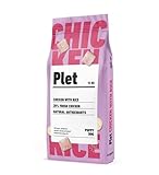 Plet Comida Seca para Perros Cachorros | Pienso de Pollo con Arroz | Saco de 12kg