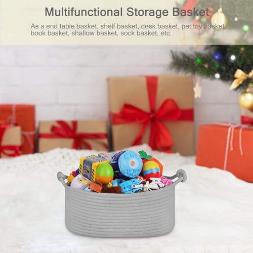 Image of Small Empty Gift Basket with Bag & Ribbons, Cool Gray