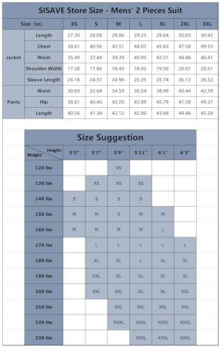 Mens Suit 2 Pieces Suits for Men Slim Fit Blazer Wedding Prom Tuxedo Suit Jacket Pants Set2