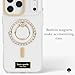 kate spade new york iPhone 17 Pro Max Case with Camera Stand - Compatible with MagSafe - Designer Phone Case - Icon Clear