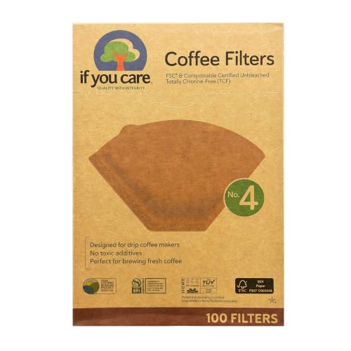 If You Care Coffee Filters No. 4 &ndash; Unbleached, Chlorine-Free Paper Filters, FSC Certified...