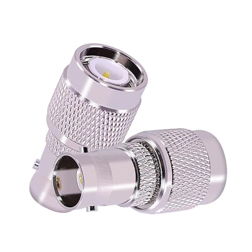 CNARIO 2PCS BNC Female to TNC Male Coax Adapter,TNC to BNC Coaxial Connector