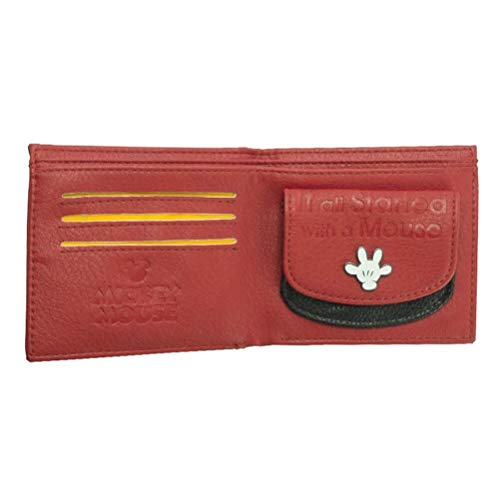 Portefeuille Mickey Mouse Disney haut de gamme finition premium polyuréthane bicolore