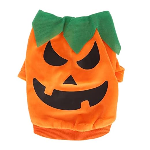 Ropa para Mascotas Disfraz de Calabaza de Halloween Abrigo Polar, Camisa de Perro de Halloween Fantasmas de Calabaza Lindos Ropa de Cosplay para Mascotas eláStica Suave para Perros PequeñOs y (XS)