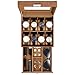 Produktbild Uten Uhrenbox, 8 Fächern und 1 Schublade mit Schlüsselschloss, Glasdeckel, Braunes PU, Braunes Samtfutter, Herausnehmbare Kissen, Schmuckaufbewahrungsbox, Geschenkidee