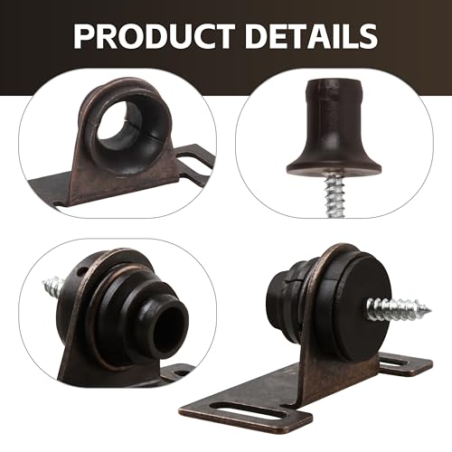Cabinet Door Latch,H219 Bulldog Cabinet Catch, Cabinet Hardware, Brown (4pcs)