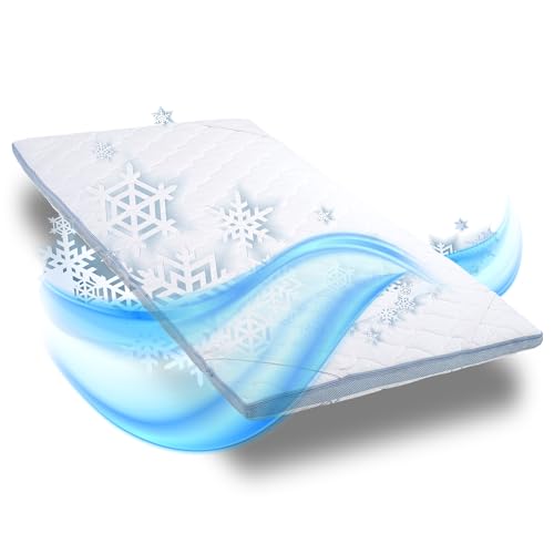 Sleezzz CloudComfort - Protector de colchón de espuma fría con 7 zonas de 7 cm de altura, lavable (80 x 200 cm)