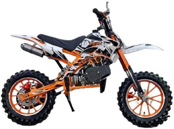 Gigaglitz Petrol Multicolor 50cc Kids Dirt Bike 86cm Wheelbase, Rear Suspension- for Offroad Category & Purpose ONLY