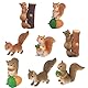 8 Stück Eichhörnchen Deko, Eichhörnchen Figur, Squirrel Cupcake Topper, Squirrel Tortendeko, Deko Eichhörnchen, Für Kinder Geburtstag Baby Dusche