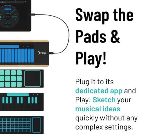 Joué Play | 4-In-1 Portable Digital Instrument, With Powerful And Easy-To-Use Musical App Included - Plug & Play Music #TOP1