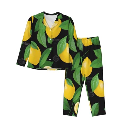 Pyjama femme ensemble manches longues contre le froid nocturne vêtement doux M