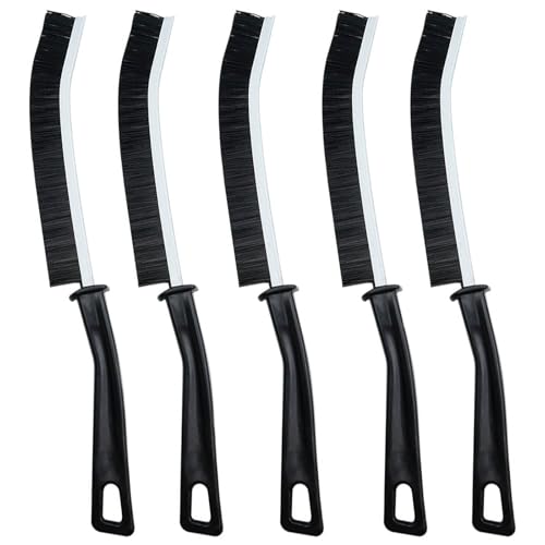 Brosse de Nettoyage pour Interstices et Angles, 5 Pièces - Poils Durs pour Joints, Fenêtres, Carrelage - Outil de Nettoyage pour Salle de Bain, Cuisine,...