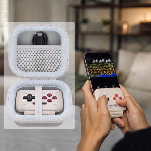 Image of Aenllosi Hard Case for 8BitDo FlipPad Mobile Gaming Controller, White