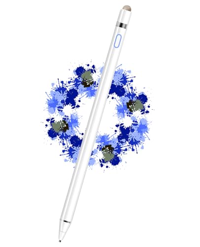 Stylus Pen for iPad, DOGAIN iPad Pencil for Touchscreen with Dual Touch Function, Active Digital Fine Point iPad Pen Compatible with iPad/iPhone/Samsung//iOS/Android/Nintendo switch 2 and More - White